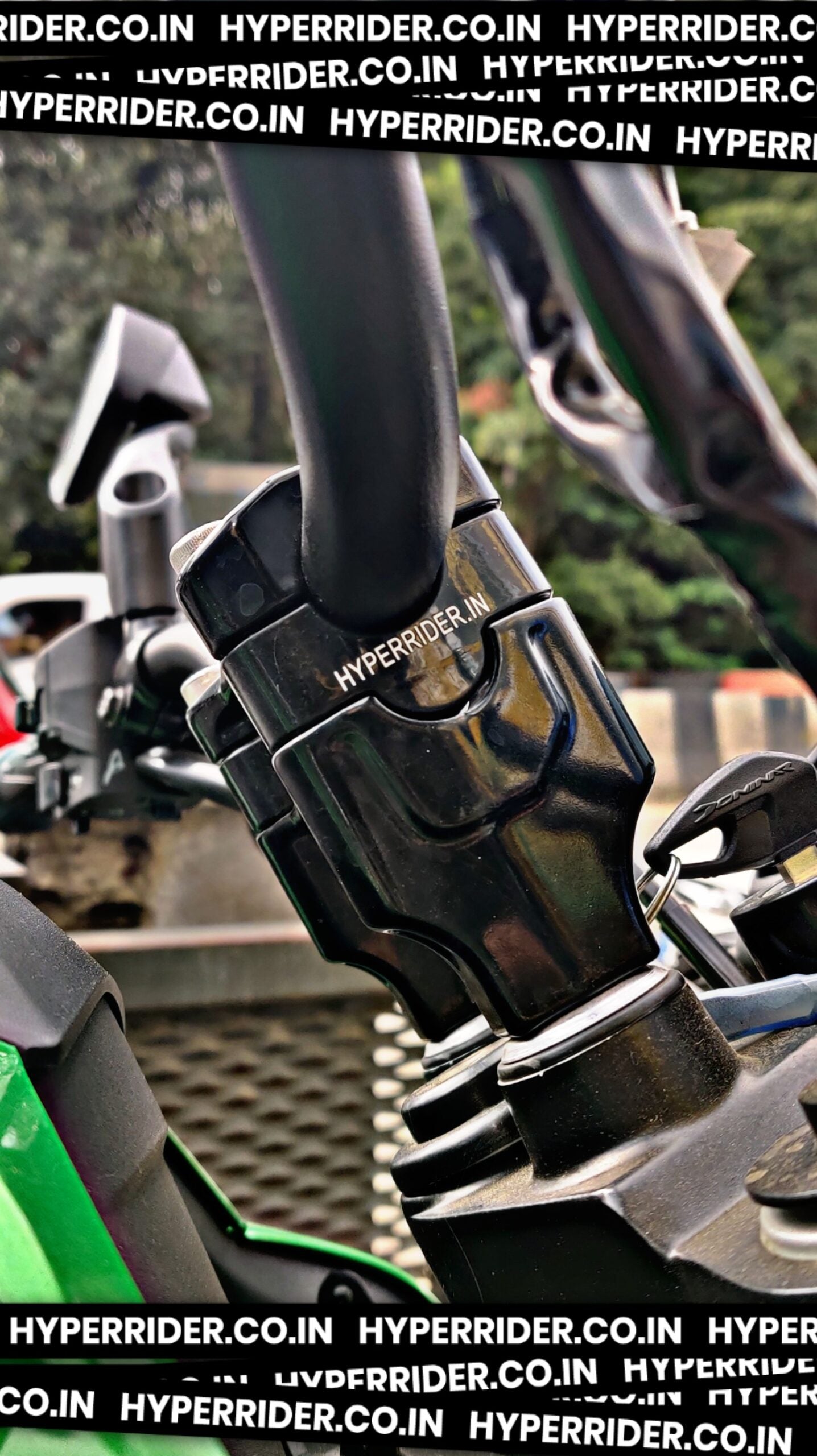 Hyperrider adjustable handlebar riser for Bajaj Dominar 250 and Dominar 400 2017 to 2022 ergonomic motorcycle handlebar upgrade