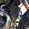 Auto Engina Radiator Guard for Royal Enfield Super Meteor 650 3mm Mild Steel Gloss Black Radiator Protection