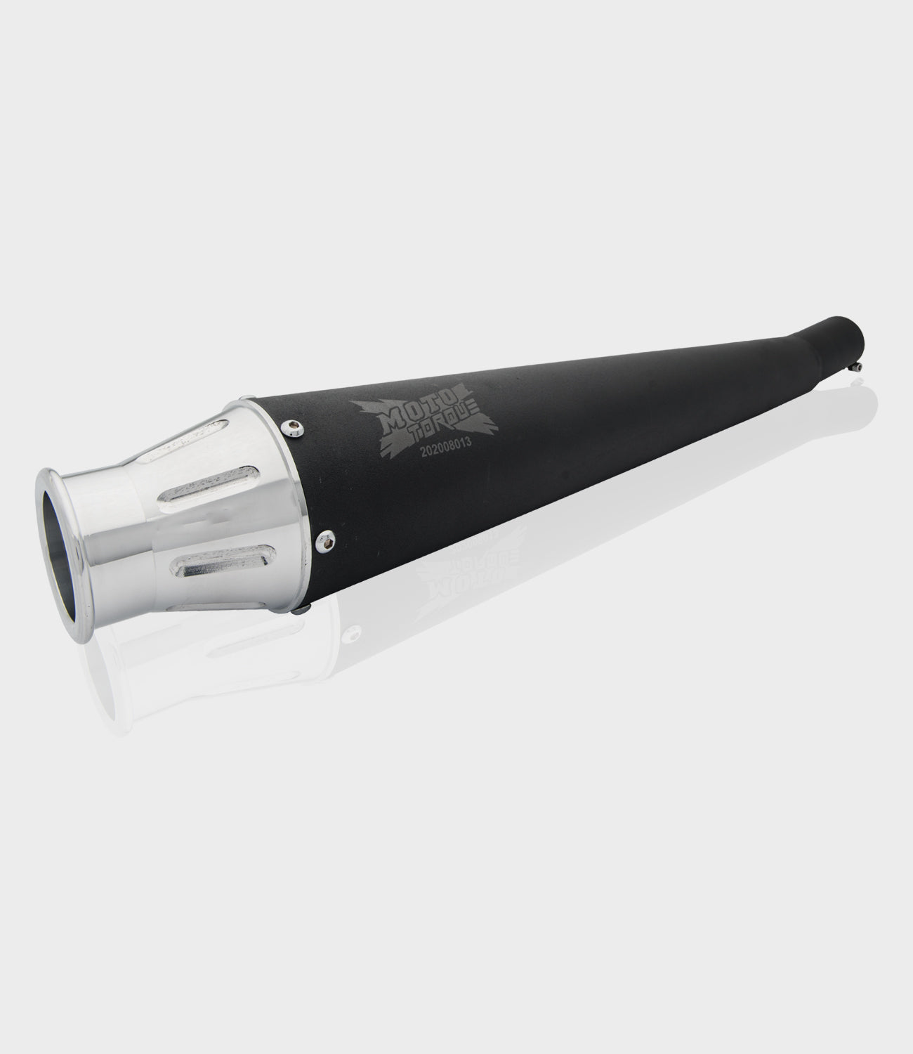 Moto Torque Launcher Black Performance Exhaust for Royal Enfield UCE Models