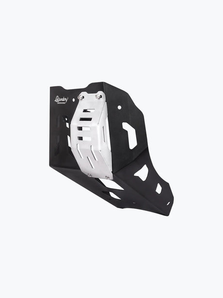 Legundary Custom KTM Adventure 390 Crater bash plate black aluminium engine sump guard skid plate protection