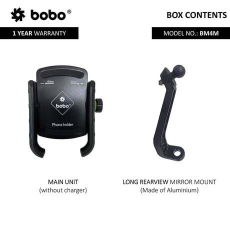 BOBO BM4M jaw grip bike phone holder motorcycle mobile mount black secure handlebar smartphone holder
