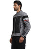 Royal Enfield Explorer V4 Print Class A Riding Jacket in Aurora Green, Red and Grey