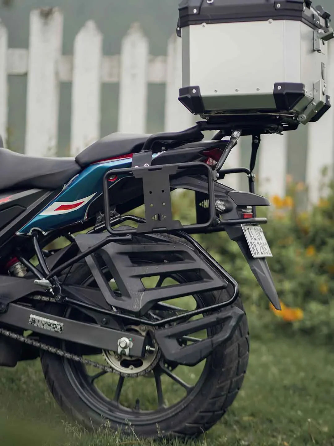 Legundary Custom CB200X NX200 Poseidon saddlestay with carrier mild steel black luggage rack touring accessory