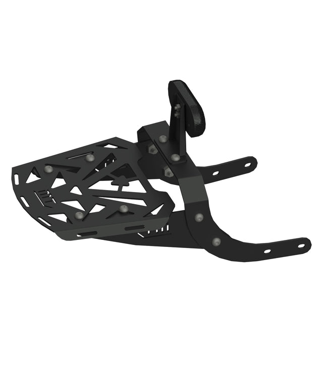 Moto Torque RAFTER heavy duty motorcycle back carrier with top plate for luggage and touring