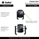 BOBO BM4M jaw grip bike phone holder motorcycle mobile mount black secure handlebar smartphone holder