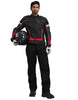 Royal Enfield Explorer V4 Print Class A Riding Jacket in Aurora Green, Red and Grey