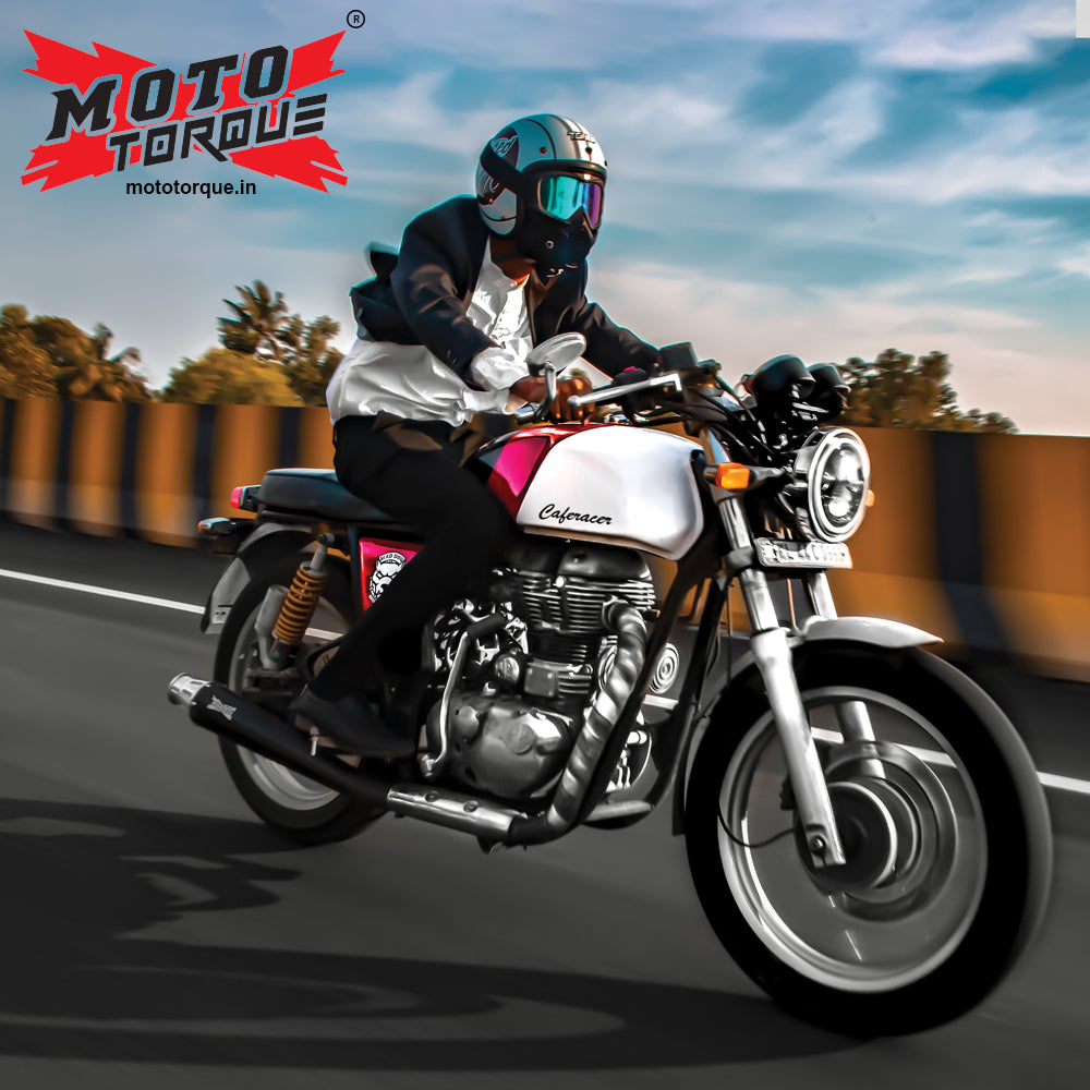Moto Torque Launcher Black Performance Exhaust for Royal Enfield UCE Models