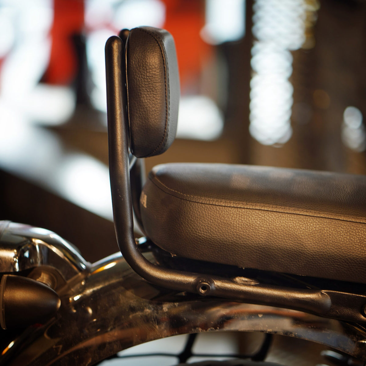 Hyperrider Backrest Type 2 with Helmet Lock for Honda Hness CB350 Pillion Support