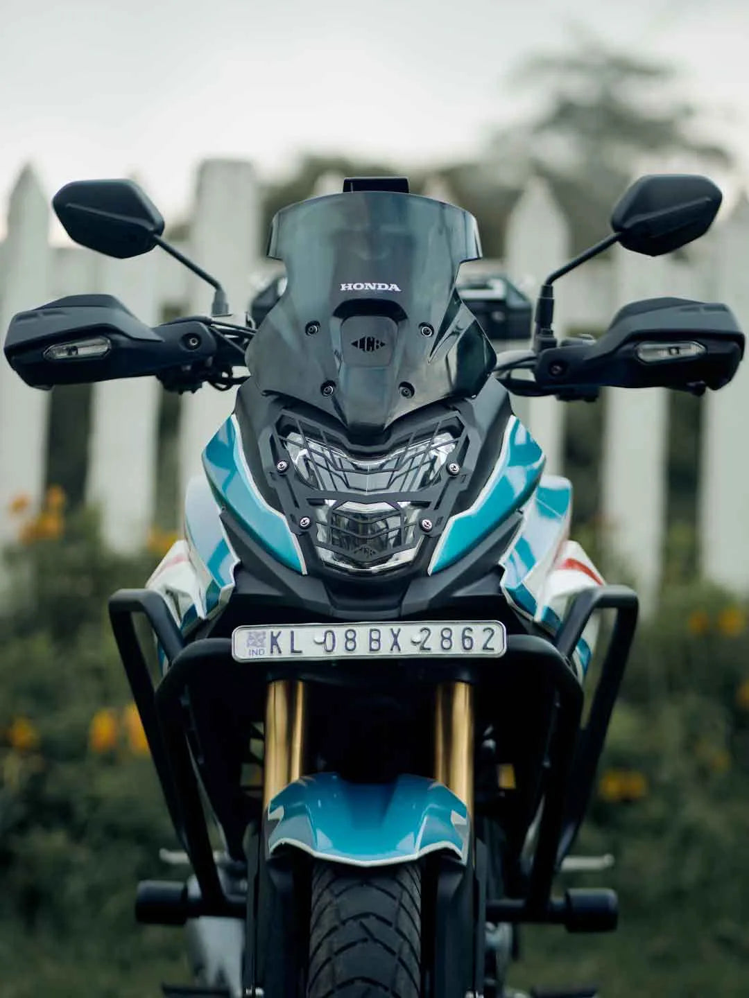 Legundary Custom CB200X NX200 venator headlight grill mild steel black headlight guard protector