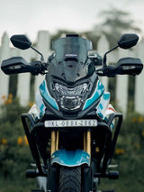 Legundary Custom CB200X NX200 venator headlight grill mild steel black headlight guard protector