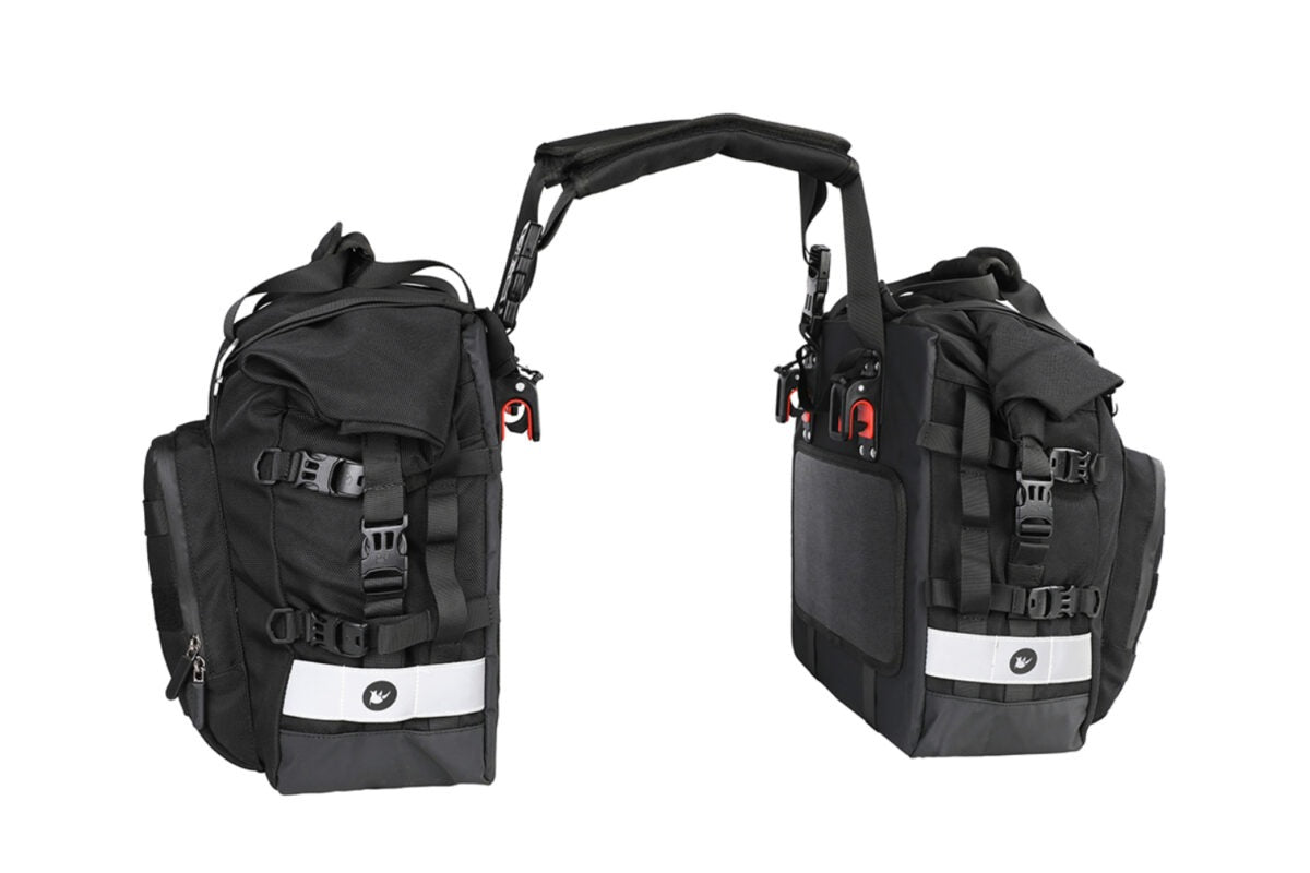 MOTO VANGUARD MT2040 Polyester Motorcycle Side Bag Black for Touring