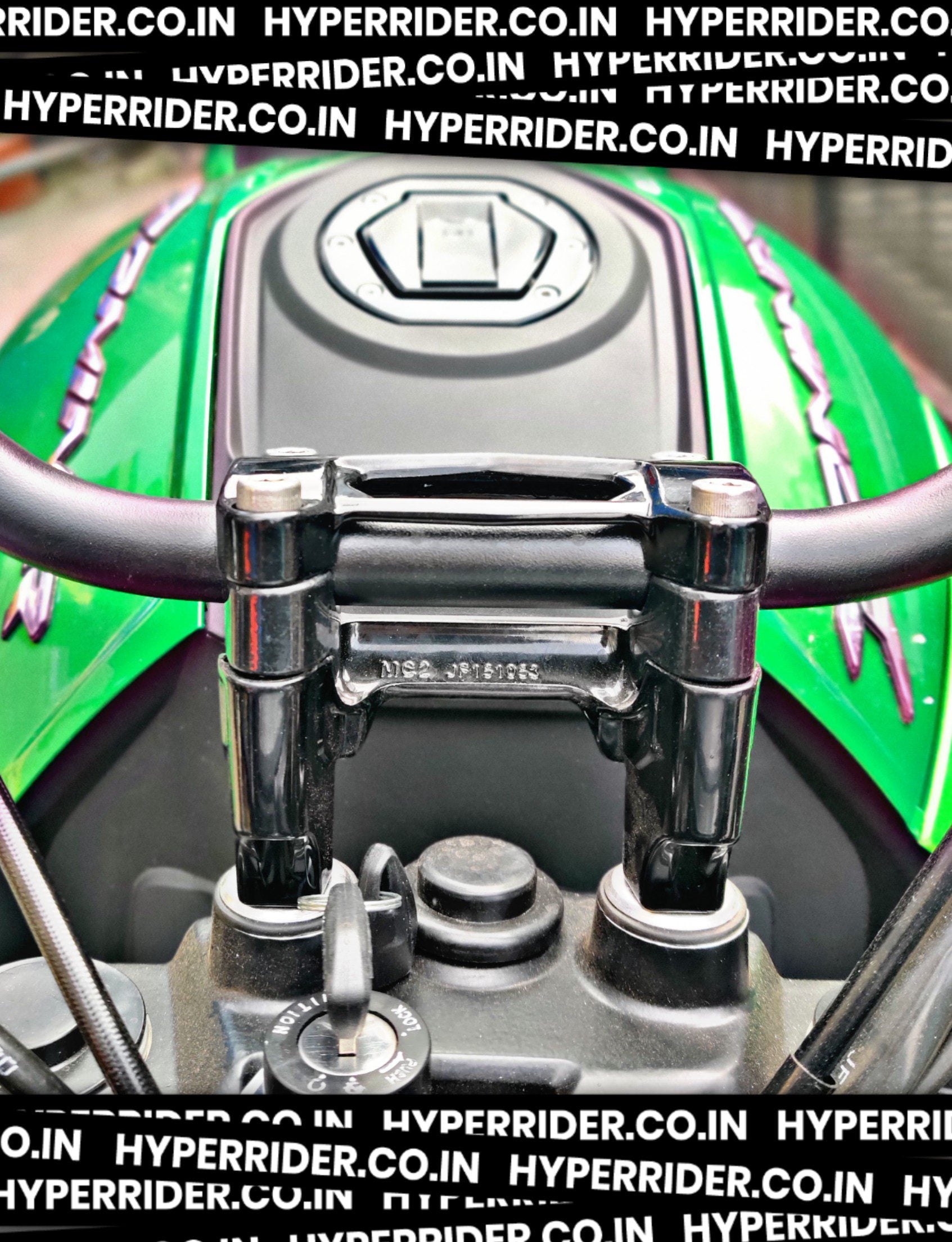 Hyperrider adjustable handlebar riser for Bajaj Dominar 250 and Dominar 400 2017 to 2022 ergonomic motorcycle handlebar upgrade
