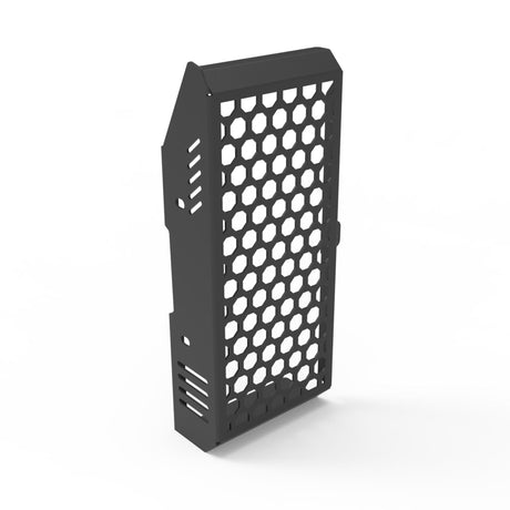 Auto Engina 2mm mild steel radiator guard with ventilated design for Hero Xpulse 200 in textured matte black