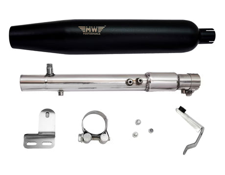 Motowings Magnetor Black Performance Exhaust for Royal Enfield Meteor 350 and Classic 350 Reborn BS6 J Platform