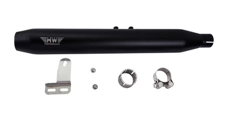 Motowings Short Barrel Exhaust Black for Royal Enfield Classic 350 500 Stainless Steel Performance Silencer