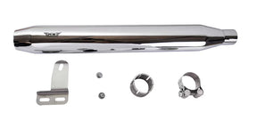 Motowings Type 1 Short Barrel Steel Polish Exhaust for Royal Enfield Classic 350 500 Bullet Electra Thunderbird