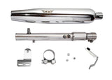 Motowings Magnetor steel polish exhaust Royal Enfield Meteor 350 Classic 350 Reborn J platform slip on exhaust