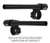 RCB Lifted Adjustable Clip-On Handlebar Set M8 Bolt | 41mm, 45mm & 47mm Fork Sizes | Black