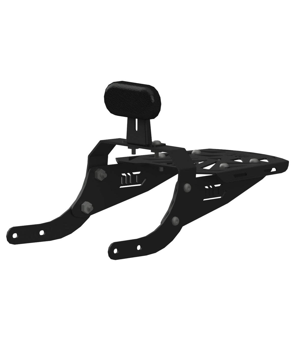 Moto Torque RAFTER heavy duty motorcycle back carrier with top plate for luggage and touring