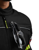 Royal Enfield Explorer V4 Print Class A Riding Jacket in Aurora Green, Red and Grey