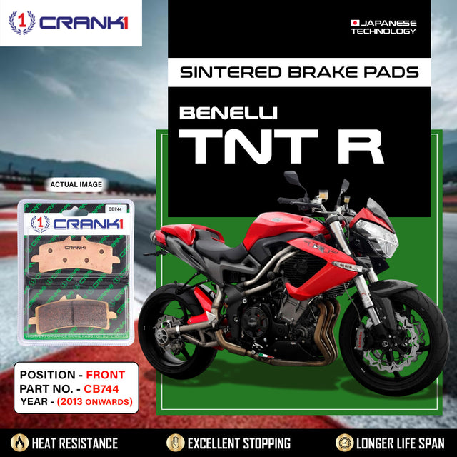 CRANK1 CB744 Sintered Front Brake Pads for Benelli TNT R (2013 Onwards) Motorcycle