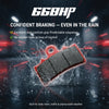 66BHP Street Pro Semi Ceramic Brake Pads for Husqvarna Vitpilen 250 Front & Rear