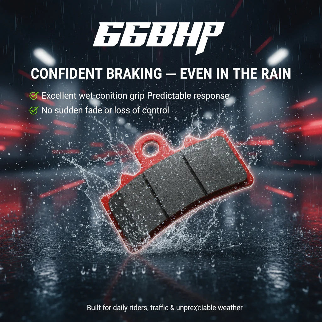 66BHP Street Pro Semi Ceramic Brake Pads for Husqvarna Vitpilen 250 Front & Rear