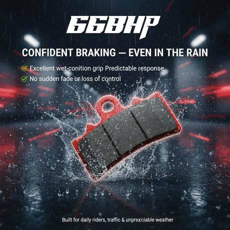 66BHP Street Pro Semi Ceramic Brake Pads for Husqvarna Vitpilen 250 Front & Rear