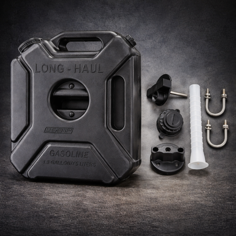 Black Motorcycle Fuel Storage Jerry Can 5 Liter
