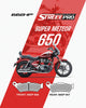 66 BHP Street Pro Semi Ceramic Brake Pads for Royal Enfield Super Meteor 650 Front and Rear