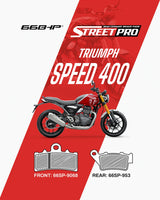66 BHP Street Pro semi ceramic brake pads for Triumph Speed 400
