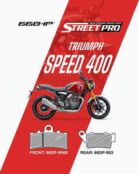 66 BHP Street Pro semi ceramic brake pads for Triumph Speed 400