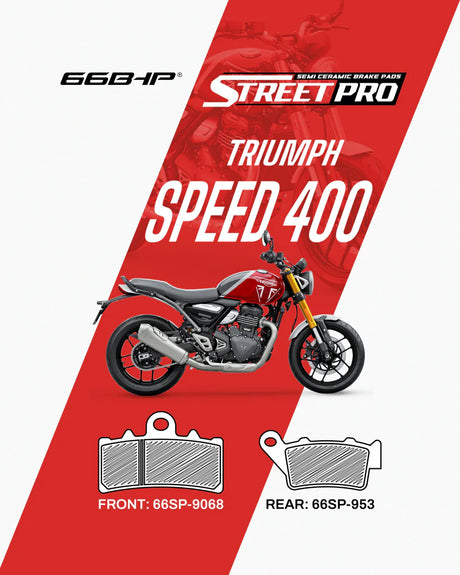 66 BHP Street Pro semi ceramic brake pads for Triumph Speed 400