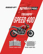 66 BHP Street Pro semi ceramic brake pads for Triumph Speed 400