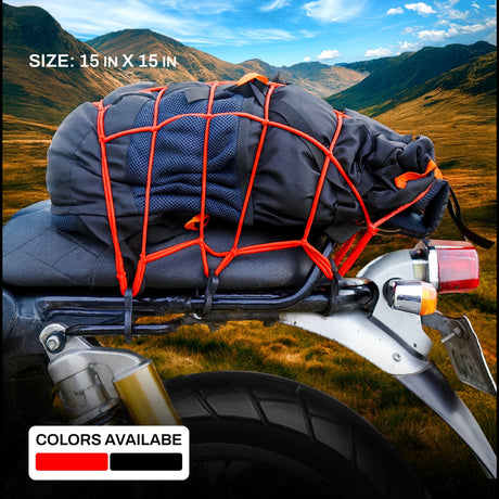 66BHP Stretch Cargo Net 15 x 15 Inch Red