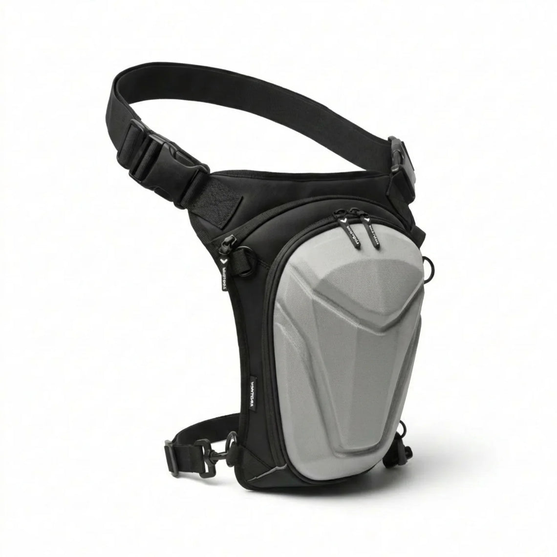 66BHP x Vantora ARC 4-in-1 Thigh Bag Gray Motorcycle Riding Travel Utility Bag