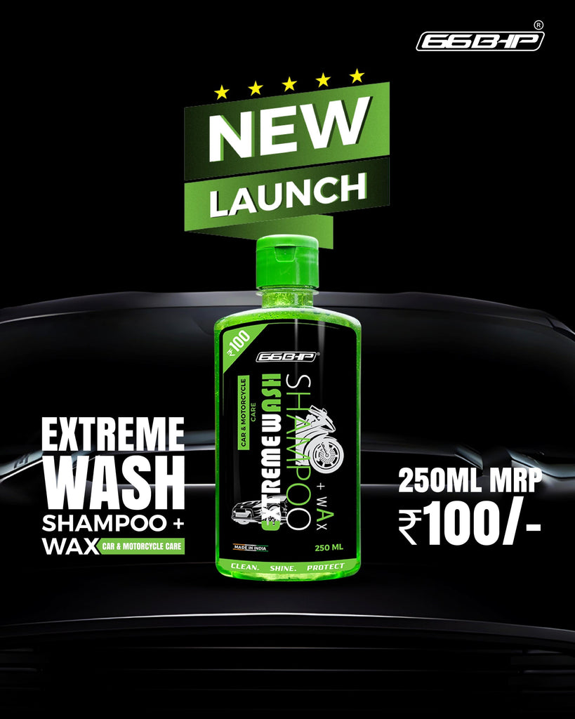 66BHP Car and Bike Shampoo with Wax Low Foam Formula
