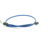 Blue Braided Motorcycle Brake Hose with Chrome Banjo