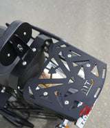 Moto Torque RAFTER heavy duty motorcycle back carrier with top plate for luggage and touring