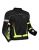 Royal Enfield Explorer V4 Print Class A Riding Jacket in Aurora Green, Red and Grey