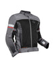 Royal Enfield Explorer V4 Print Class A Riding Jacket in Aurora Green, Red and Grey