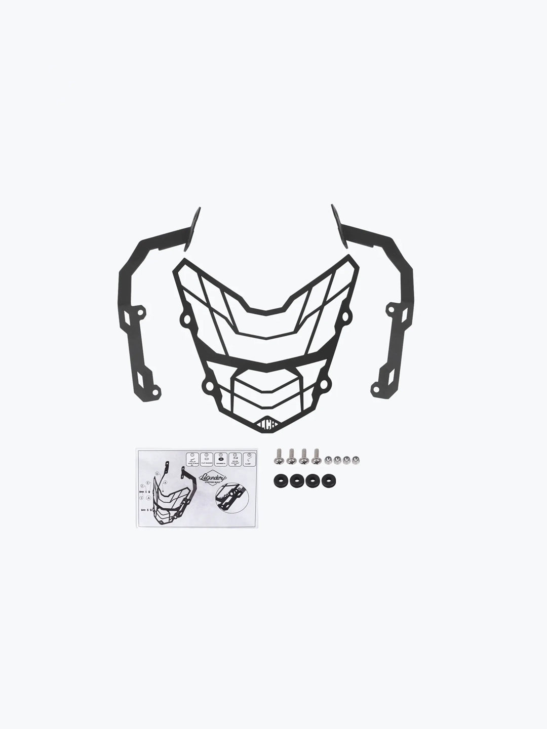 Legundary Custom CB200X NX200 venator headlight grill mild steel black headlight guard protector