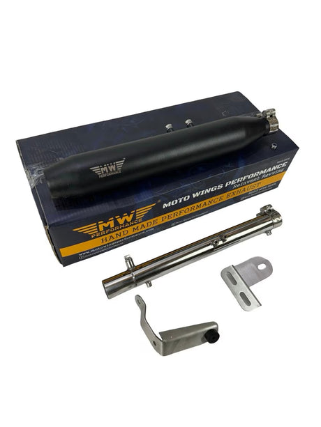 Motowings Magnetor Type 1 black exhaust matte finish stainless steel performance slip on motorcycle exhaust