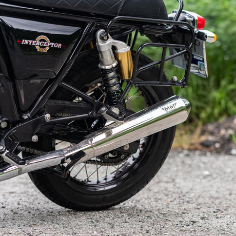 Motowings Trident V2 polish exhaust Royal Enfield Interceptor 650 slip on performance exhaust