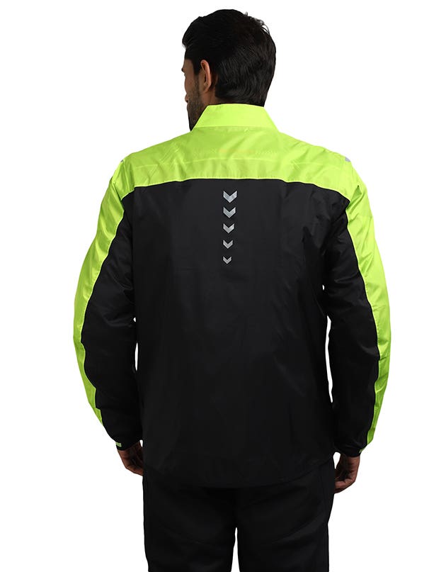 Royal Enfield Explorer V4 Print Class A Riding Jacket in Aurora Green, Red and Grey