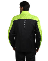 Royal Enfield Explorer V4 Print Class A Riding Jacket in Aurora Green, Red and Grey