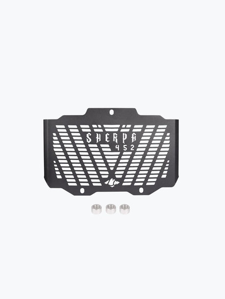 Legundary Custom Sherpa radiator grill for Royal Enfield Himalayan 450 black mild steel radiator guard