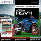 CRANK1 CB744 Sintered Front Brake Pads for Aprilia RSV4 (2015-2020) - Premium Performance Motorcycle Brake Pads