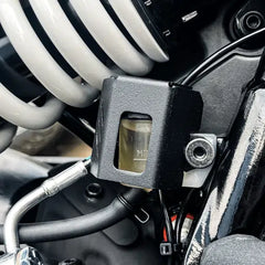 Hyperrider Rear Fluid Reservoir Cover for KTM Duke Gen 3 Husqvarna Svartpilen 250 401 Black Silver