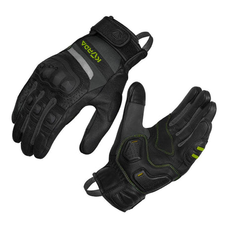 KORDA Guard semi gauntlet motorcycle riding gloves with KNOX SPS 404 scaphoid protection